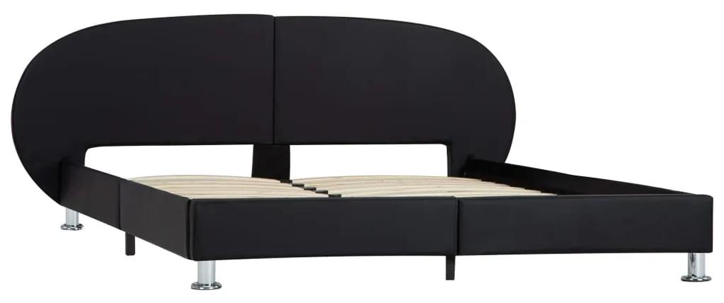 285404 vidaXL Cadru de pat, negru, 120 x 200 cm, piele ecologică