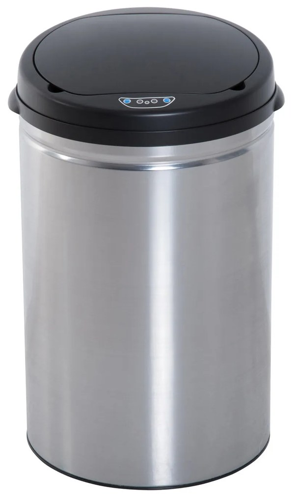 HOMCOM Coș de Gunoi Automat cu Senzor din Oțel Inoxidabil cu/separat Recipient Interior Rotund de 30 L | Aosom Romania