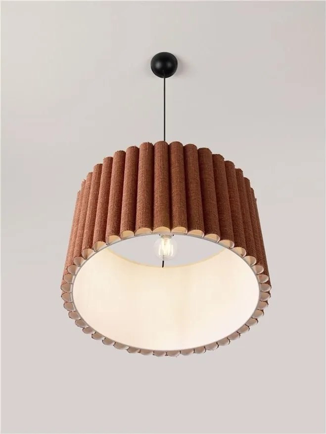 Lustra suspendata cu abajur din in cafeniu Nos