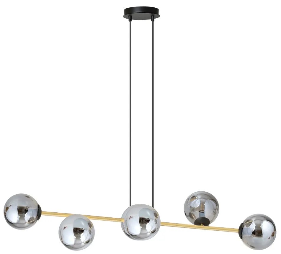 Lustra suspendata cu 6 surse de lumina GRAVITY 6 BL/GOLD GRAFIT