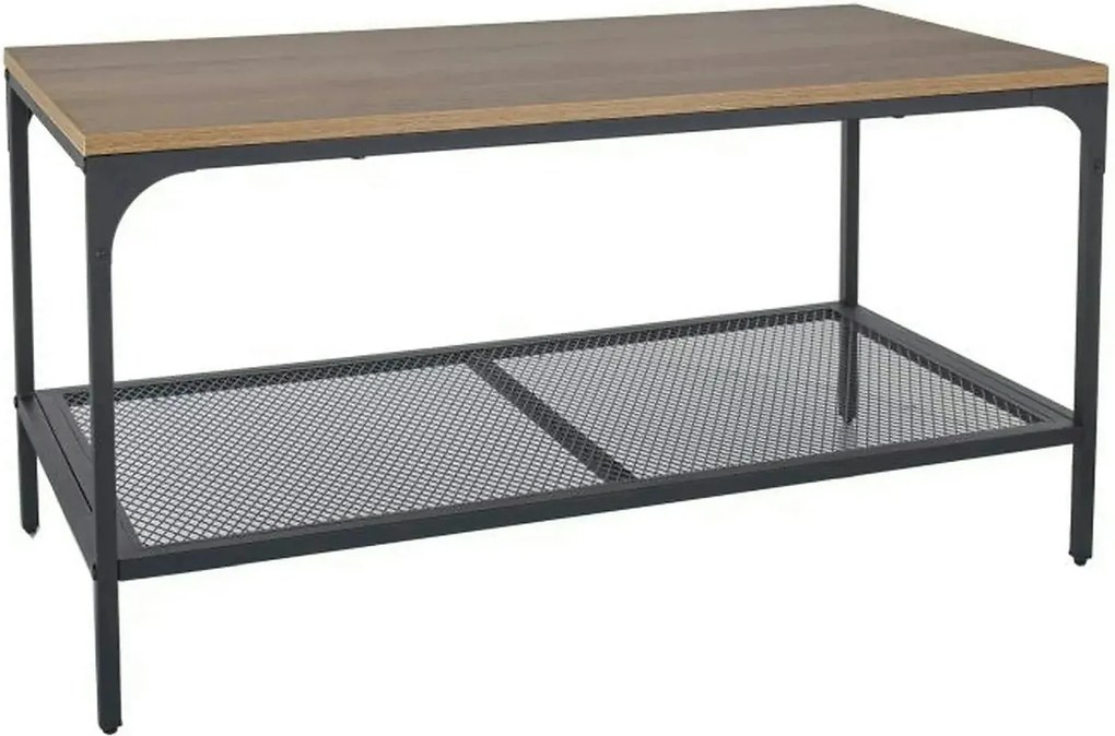 Masuta LEX L, stejar/negru, PAL laminat/metal, 90x45x45 cm