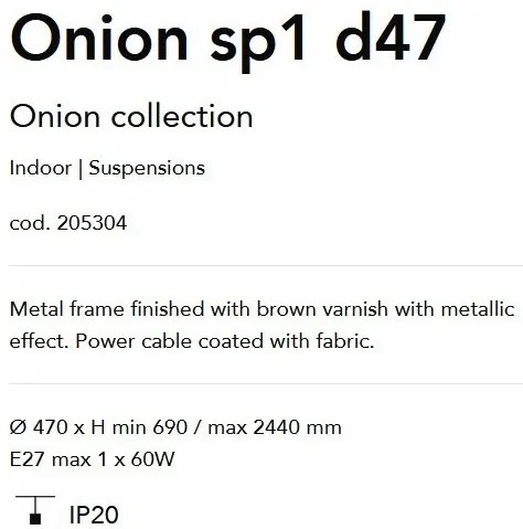 Pendul/ Lustra suspendata design modern ONION SP1 D47