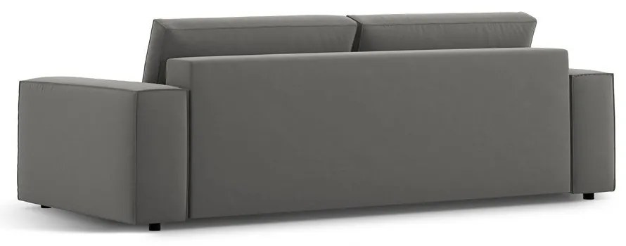 Canapea gri deschis extensibilă/cu spațiu de depozitare cu tapițerie din catifea 247 cm Jodie – Micadoni