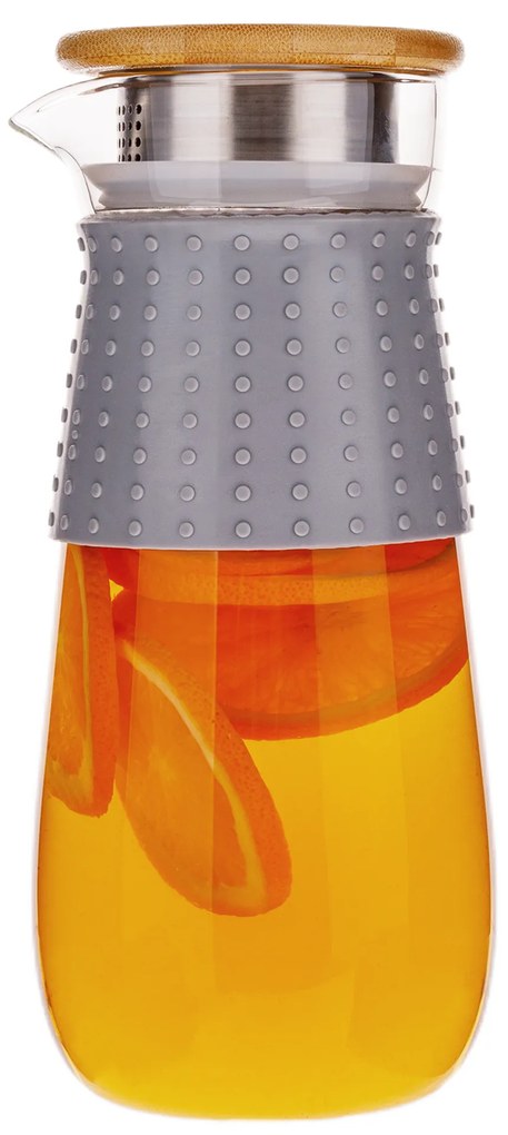TEMPO-KONDELA GLAZO, carafă apa/ceai, 1200 ml, cu capac şi strecurătoare