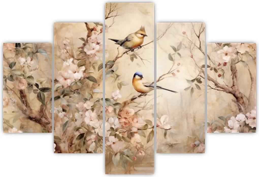 Tablou - Pictură de păsări de epocă II. (150x105 cm)