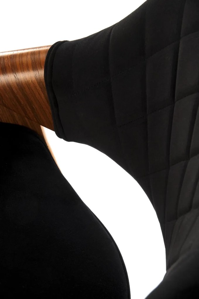 Scaun de bar H124 negru/nuc