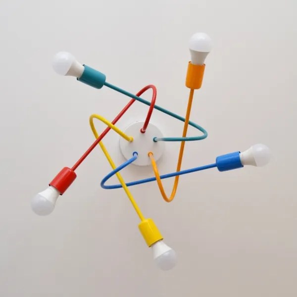 Lustr LED pentru copii OXFORD 5xE27/15W/230V montat pe tavan