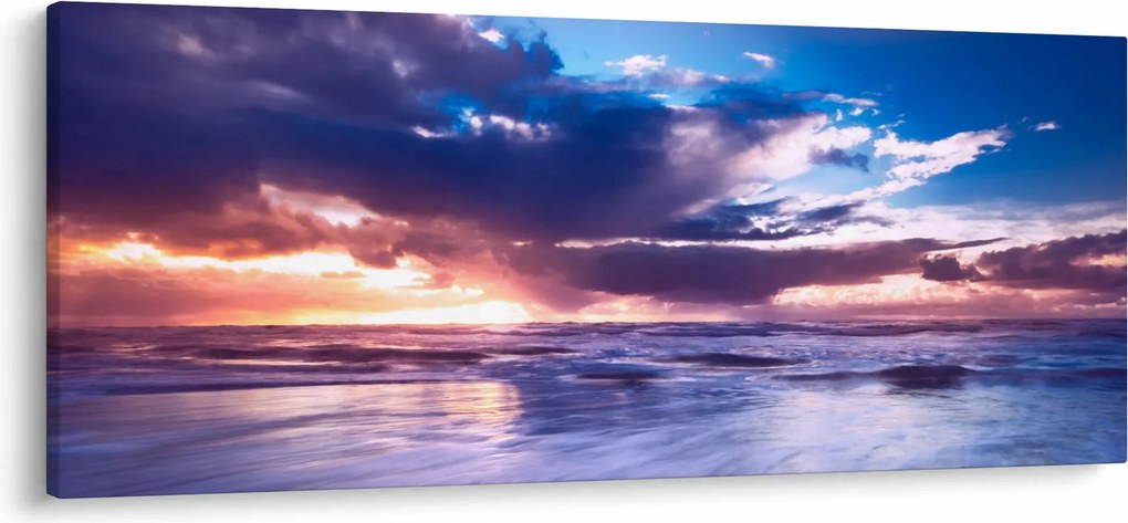 Tablou - Apus de soare la mare (120x50 cm)