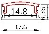 Profil LED Aplicat – Aluminiu, 2 m, Culoare Albă ✨