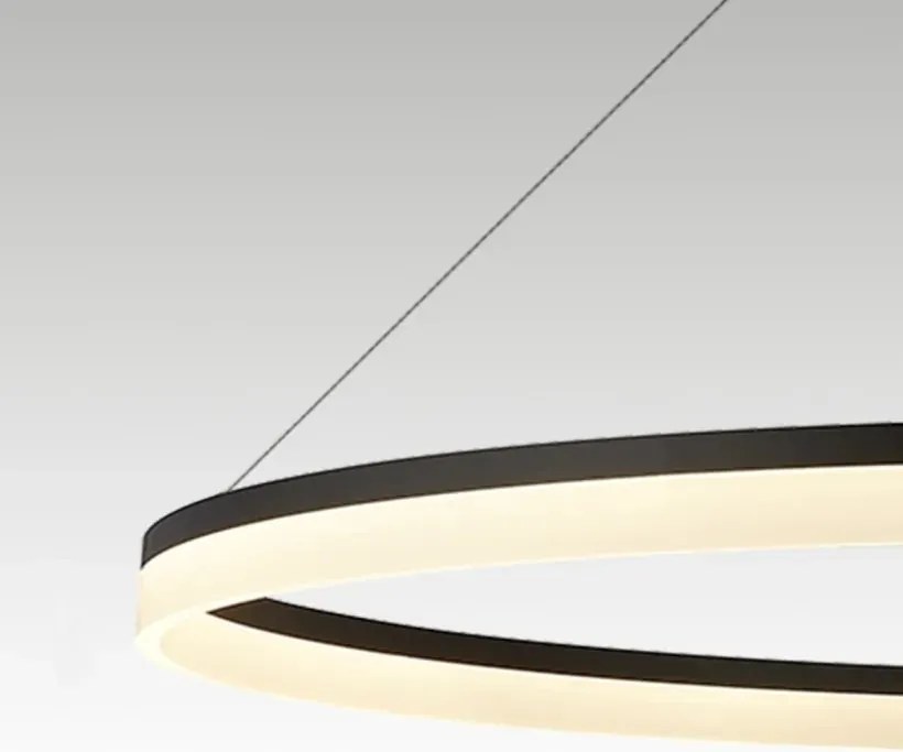 Lustra LED XXL circulara casa scarii Ara 150cm, Black