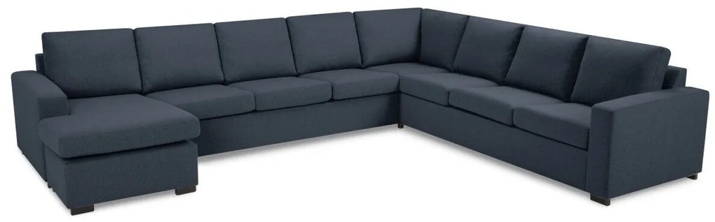 Colțar Scandinavian Choice C137Albastru, 344x285x80cm, Picioare: Lemn