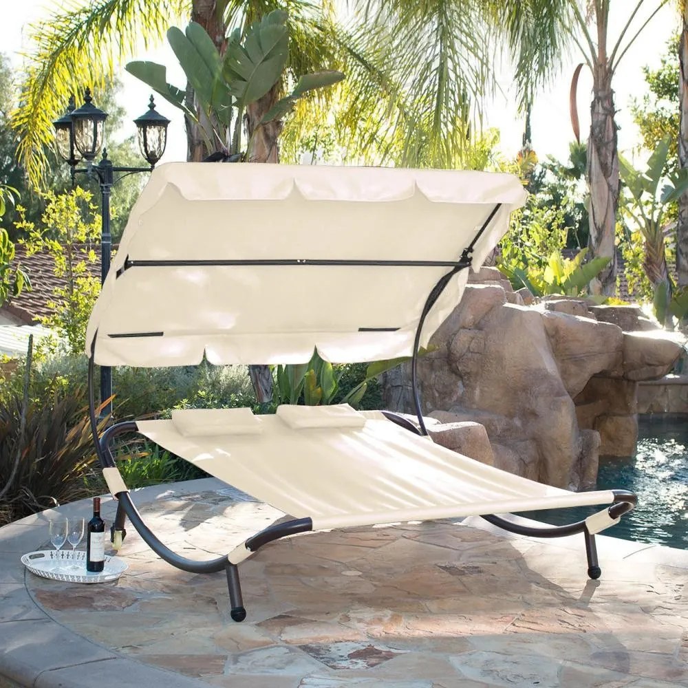 Șezlong relaxant pentru 2 persoane Craftfield BAHAMA - BEJ