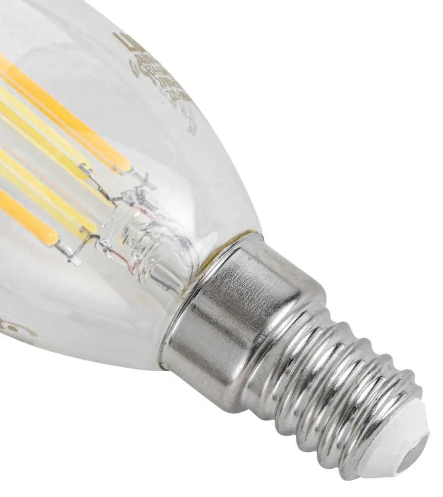 Becuri LED inteligente E14 C35 transparente 4.2W 470lm 2700-6500K