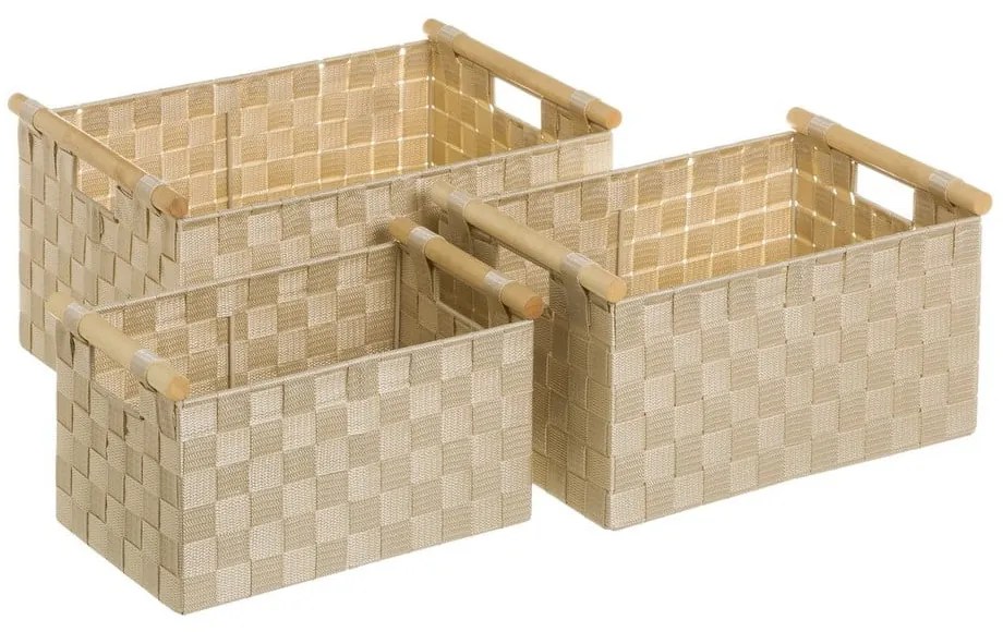 Coșuri de depozitare 3 buc. din material textil – Casa Selección