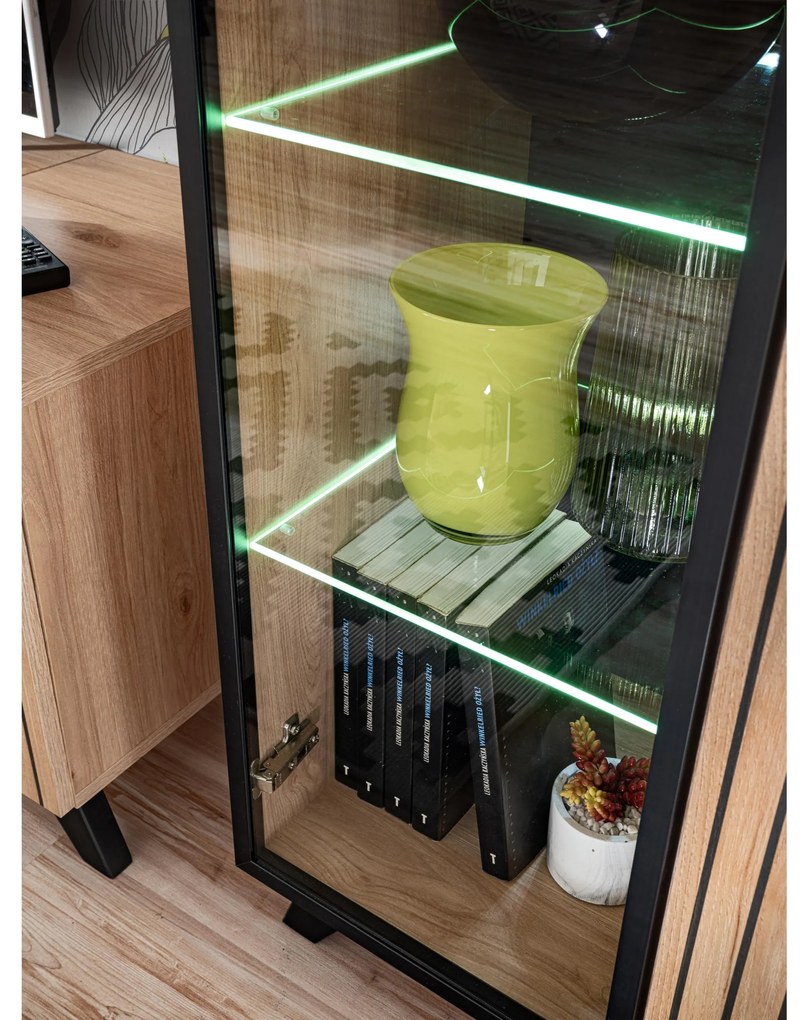 Mobilier living Lyran (hikora jackson + negru (cu iluminat LED). 1097694