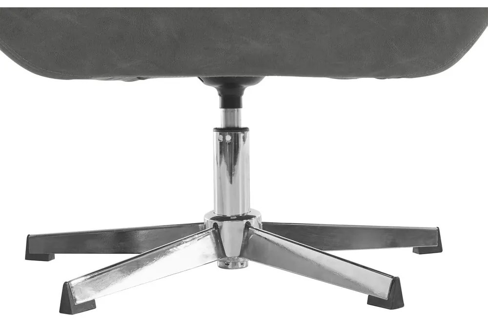 Fotoliu gri cu tapițerie din imitație de piele Naomi - Støraa