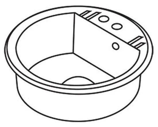 Chiuveta bucatarie compozit rotunda negru mat Ferro Mezzo Negru mat