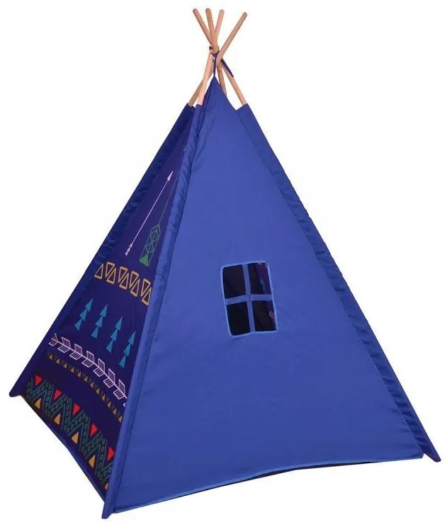 Cort Teepee, casă pentru copii albastră
