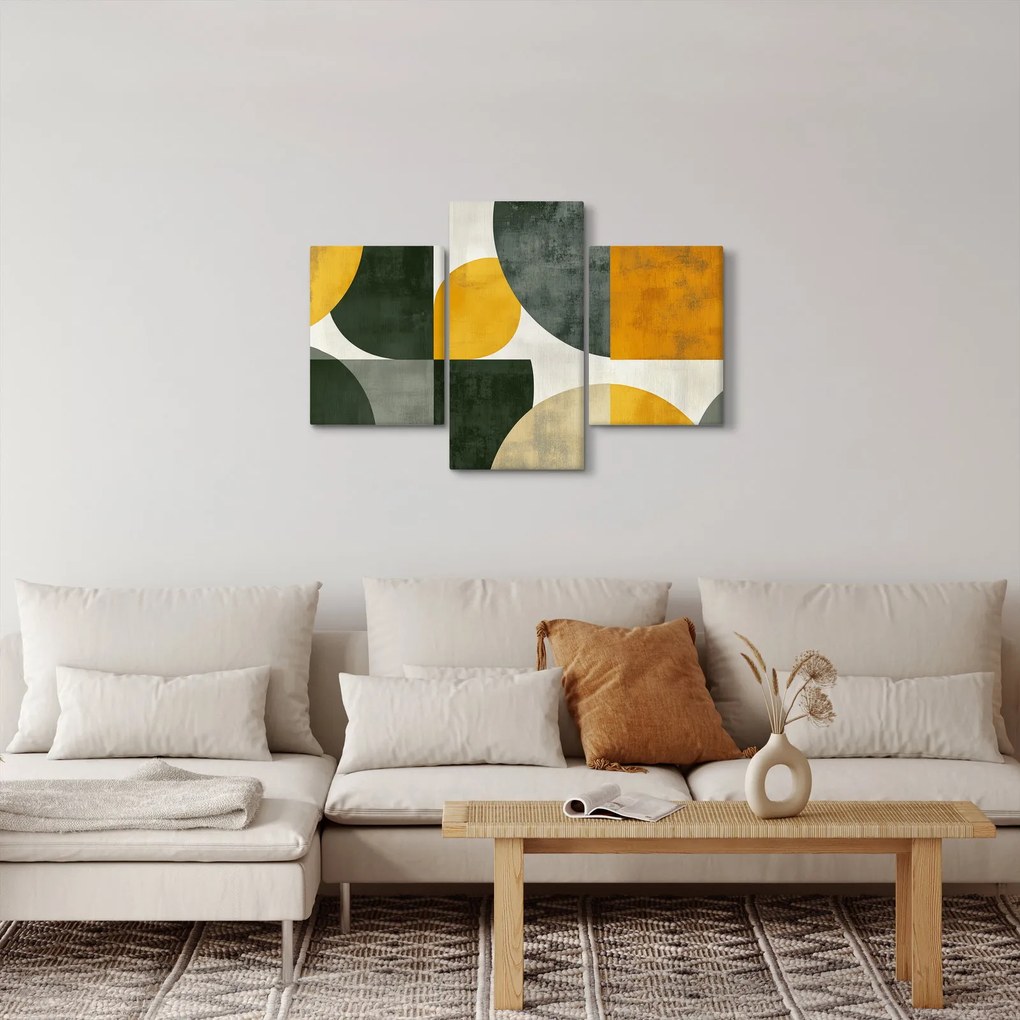 Tablou - Abstracție în culoare de măslin (90x60 cm)