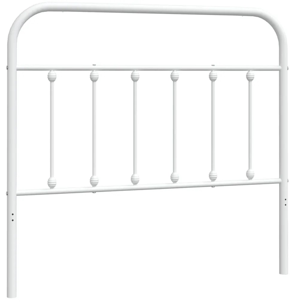 vidaXL Tăblie de pat de schimb metalică, alb, 107 cm