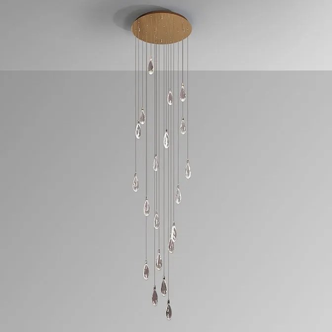 Lustra casa scarii 20 pendule LED CCT cu telecomanda Lagrimas