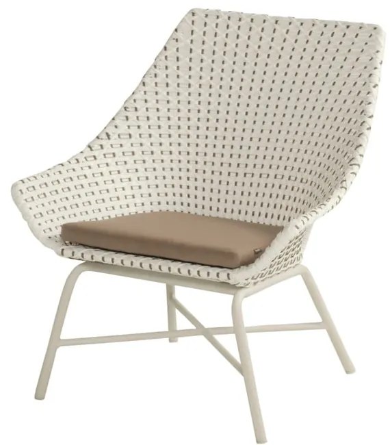 Fotoliu de grădină Hartman Delphine, alb - crem