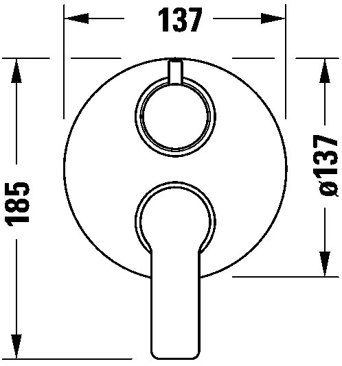 Duravit DC5210008010 - Baterie de duș pentru montaj încastrat D-CODE, crom lucios