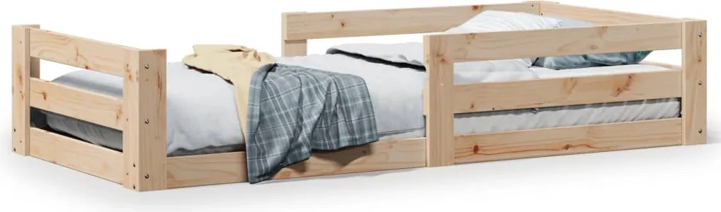 vidaXL Cadru de pat fără saltea, 75x190 cm, lemn masiv de pin