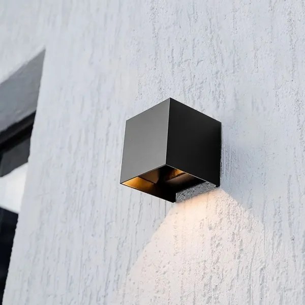 Lampă solară de perete cu senzor LED/9W/3,7V 3000/4000/5000K IP65 2600mAh neagră