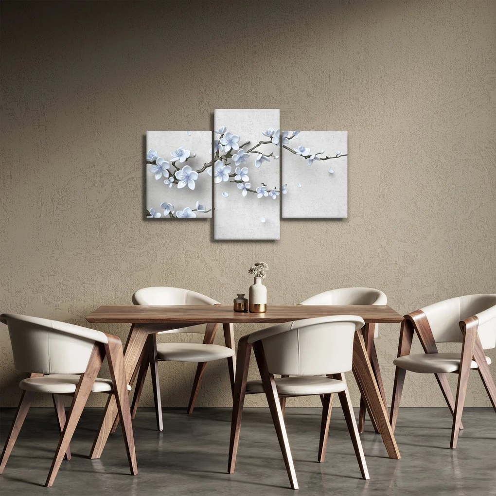 Tablou cu flori albastre (90x60 cm)
