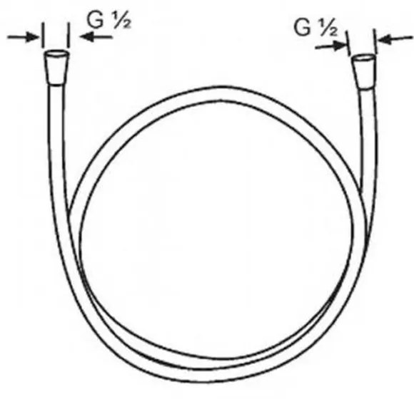 Furtun de dus Logoflex 160 cm, crom 160 cm