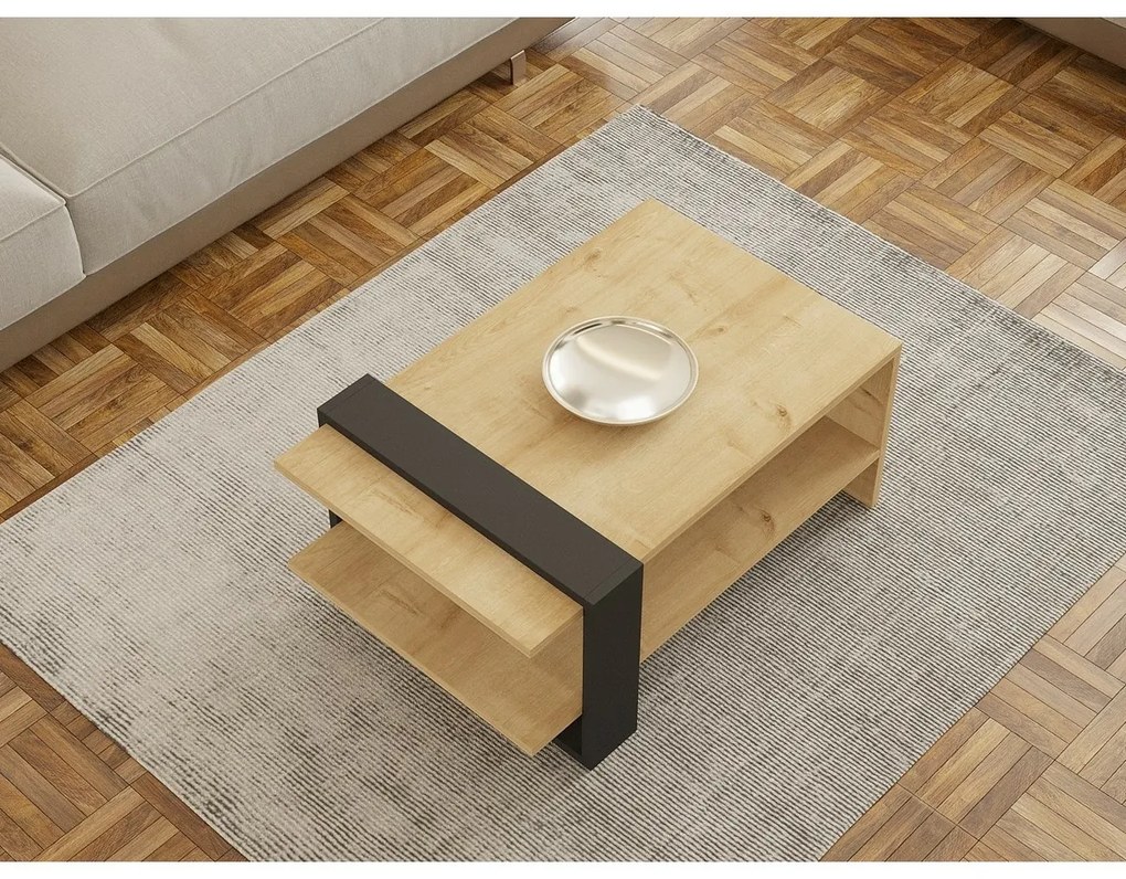 Măsuță de cafea Yonca Anthracite and SapphireOak