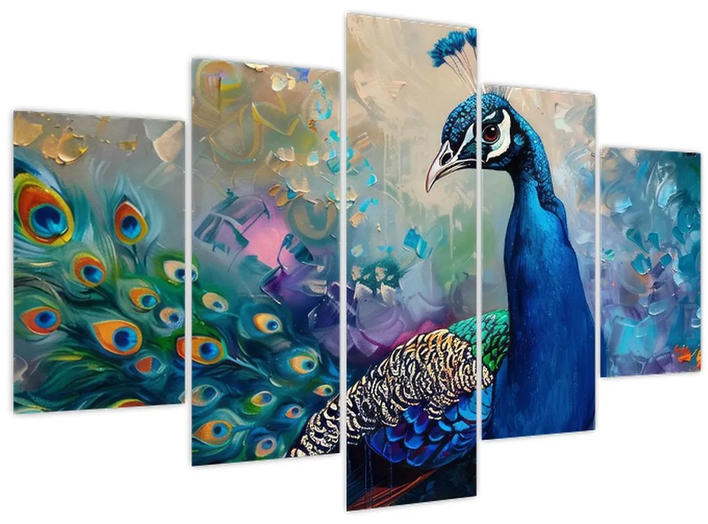 Tablou - Pictura de un păun (150x105 cm)