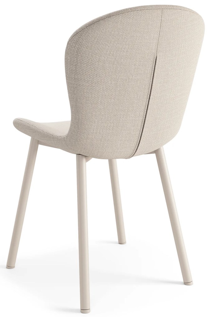 MAZZONI EXPORT FIORA Bej (material Basel 24)/cadru bej - SCAUN MODERN TAPIȚAT PENTRU SALON/SUFRAGERIE LOFT