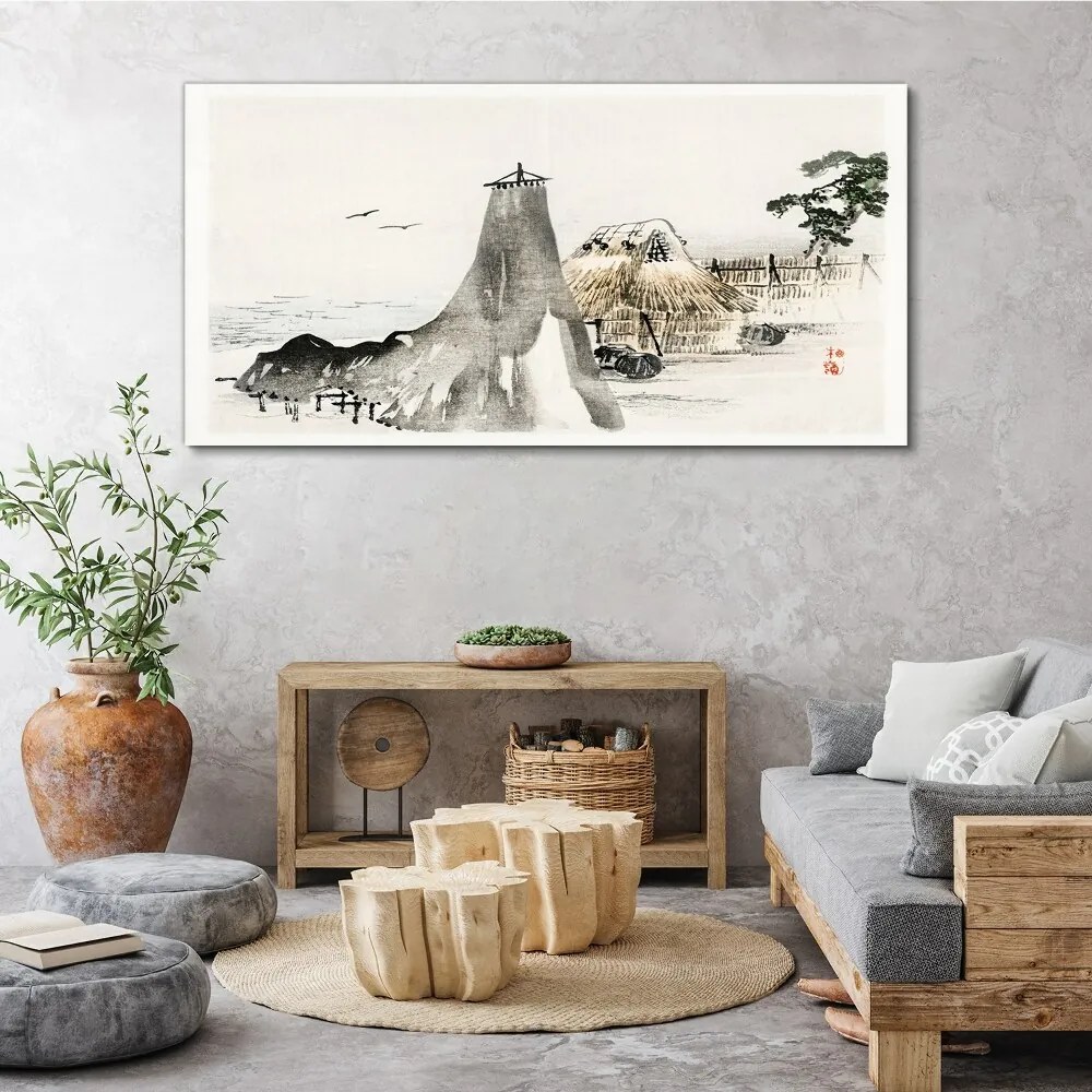 Tablou canvas Cabana Arbore Păsări de mare