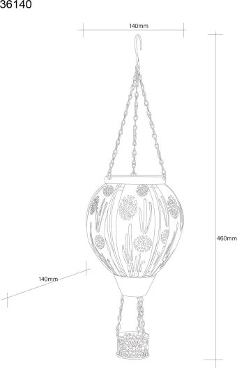 Globo 36140 - Decorațiune solară suspendată LED 12xLED/0,02W/3V IP44 balon zbură