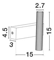 Aplica Spot LED stil minimalist PARON negru, NVL-9060240