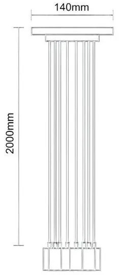 Cablu de alimentare 6xE27/60W/230V negru