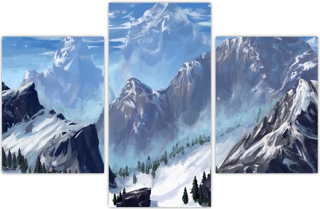 Tablou - Munții pictați (90x60 cm)