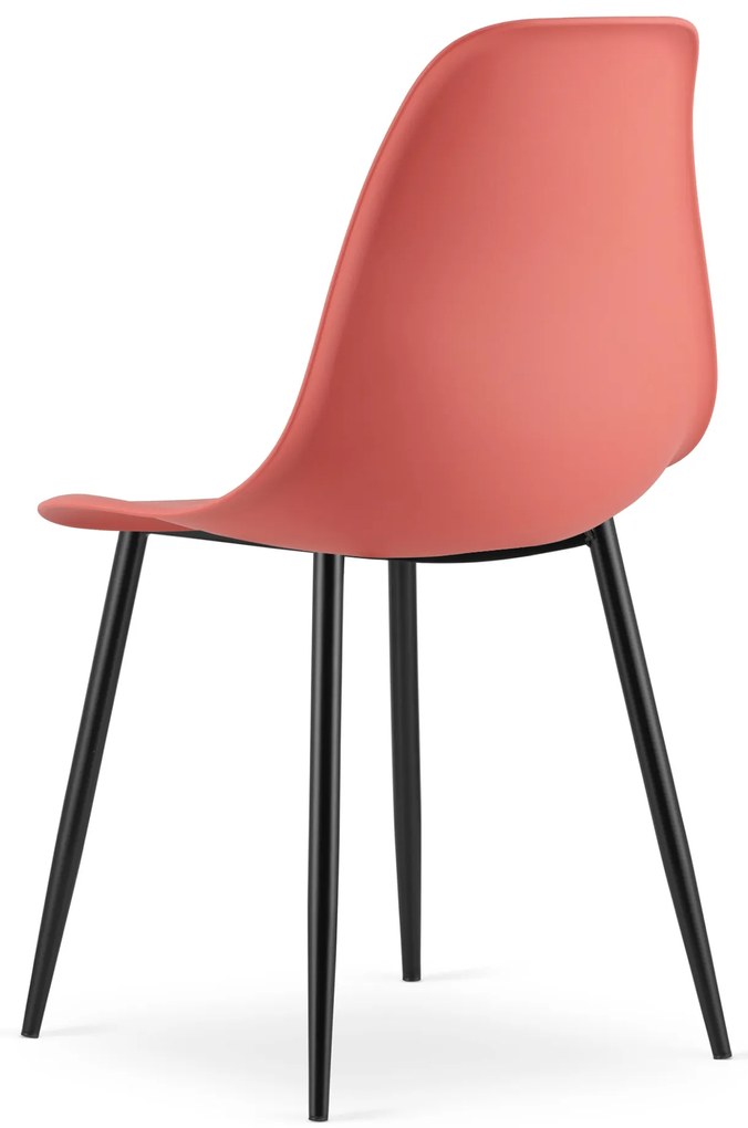 Scaun coral OSAKA cu picioare negre