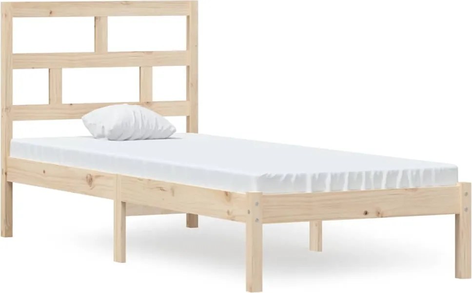 vidaXL Cadru de pat mic single, 75x190 cm, lemn masiv