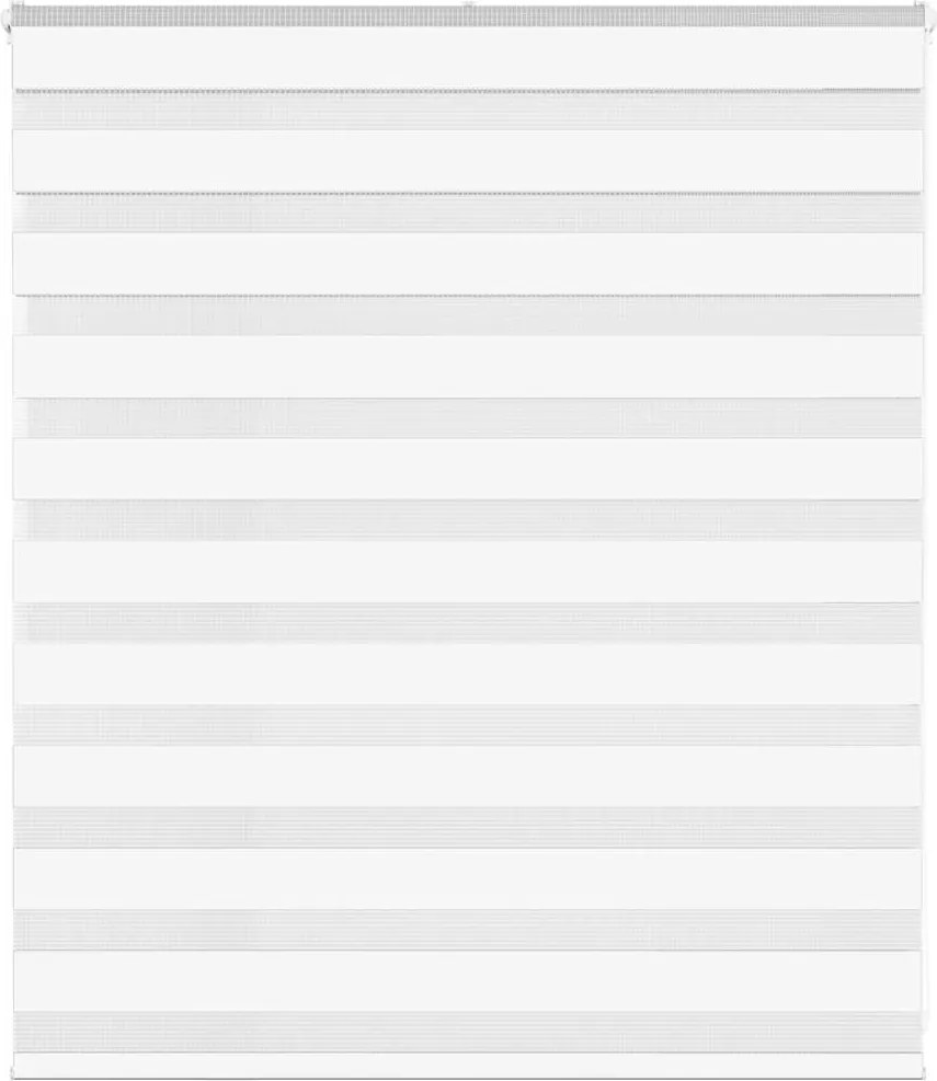 vidaXL Jaluzea tip zebra alb lățime țesătură 125,9 cm poliester