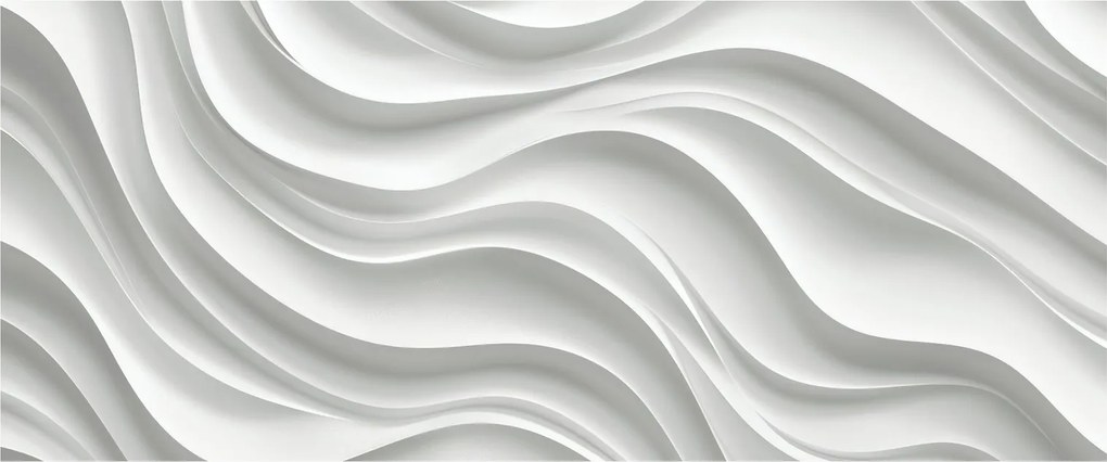 Tablou - Valuri Albe 3D (120x50 cm)