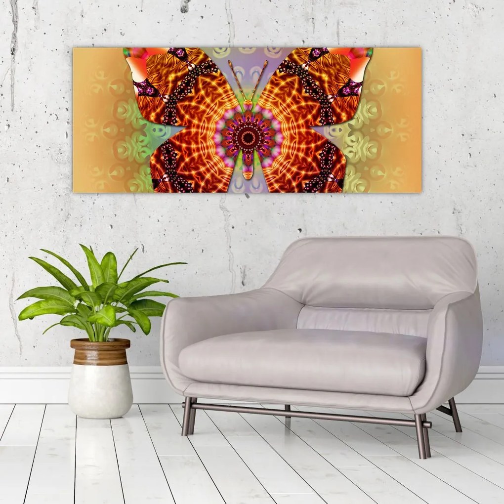Tablou - Fluture etno (120x50 cm)