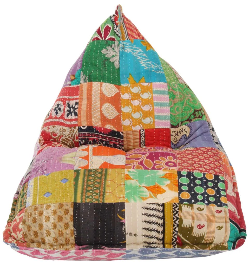 287727 vidaXL Canapea tip sac, multicolor, material textil, petice