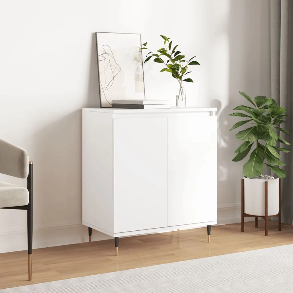 827148 vidaXL Servantă, alb, 60x35x70 cm, lemn prelucrat