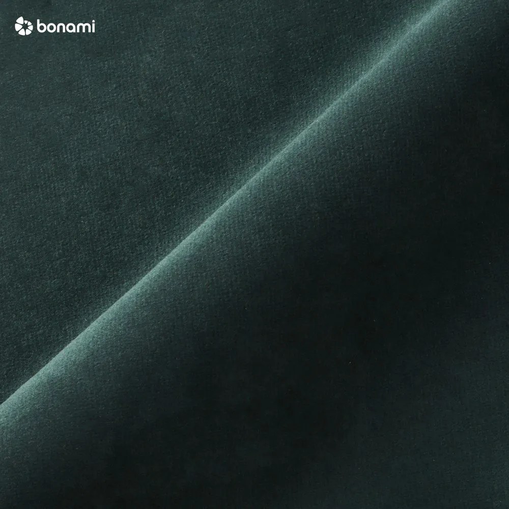 Fotoliu cu tapițerie din catifea White Label Bon, verde închis