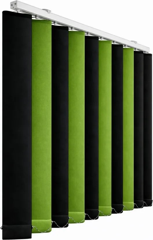 Jaluzele verticale blackout 2 culori negru / verde deschis – Stella 8210 / 8270