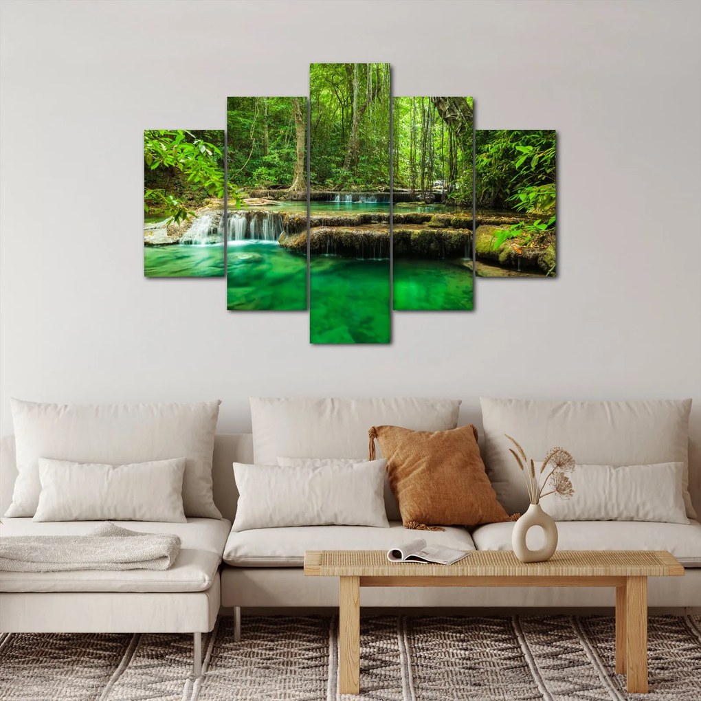 Tablou - Cascada verde (150x105 cm)