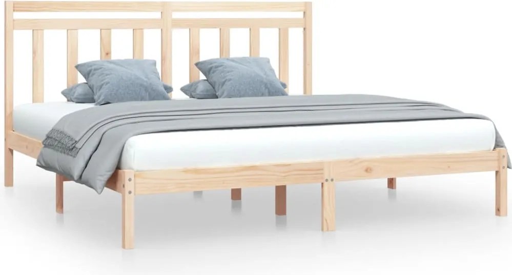 vidaXL Cadru de pat, 200x200 cm, lemn masiv
